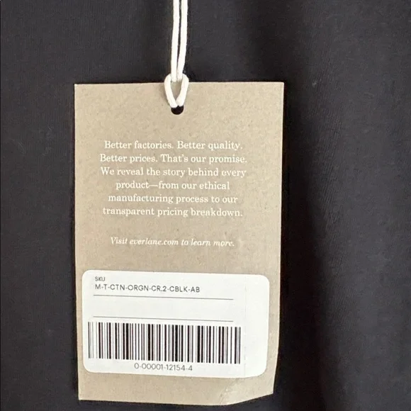 Everlane Black Short Sleeve Men's Tee XXL NWT - Picture 3 of 5